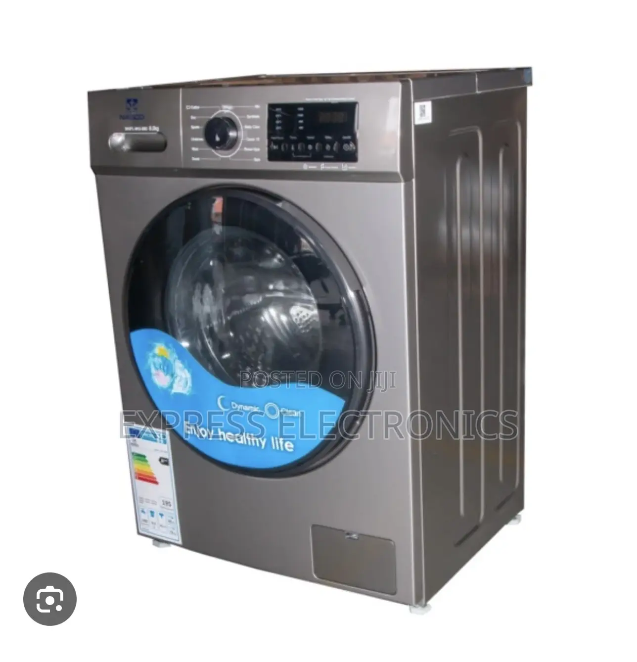 High Quality Nasco Washing Machine 8Kg Front Load Full Automatic Silve