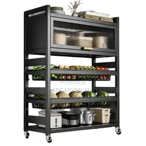 4-Tier Mobile Kitchen Storage Rack