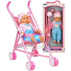 Adorable Pink Doll Stroller for Kids
