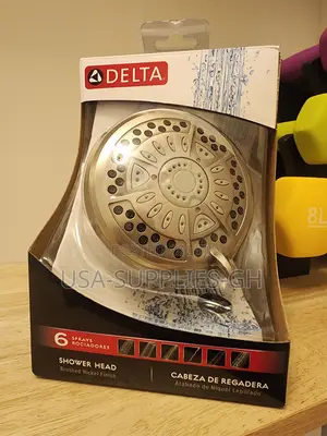 Delta 6-Spray Shower Head in Brushed Nickel Finish From USA Home Depot