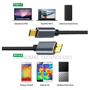 Tpye-C USB3.0 Micro B External Hard Drive Cable - 30 CM