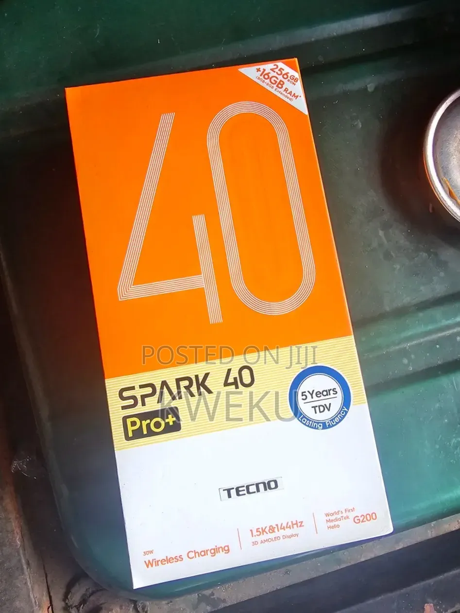 New Tecno Spark 40 Pro+ 256 GB Black