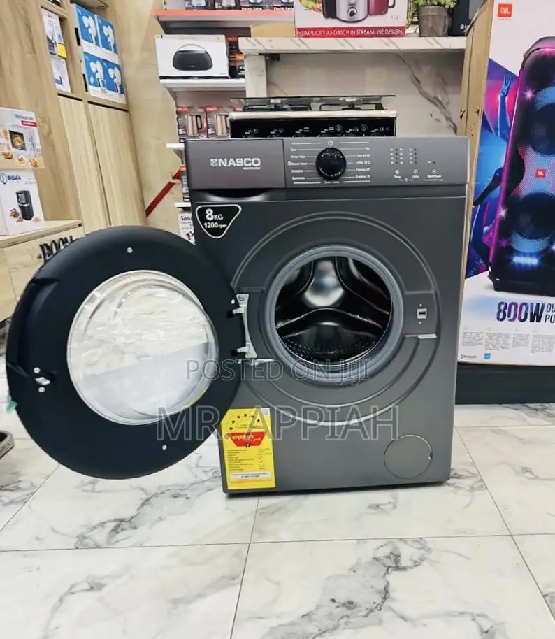 Get Original Nasco 8kg Fully Automatic Washing Machine(Gray) 