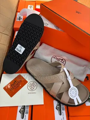 Hermés Kazmir Open Leather Sandals