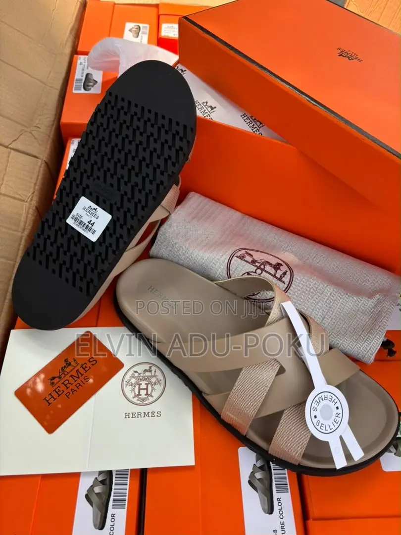 Hermés Kazmir Open Leather Sandals