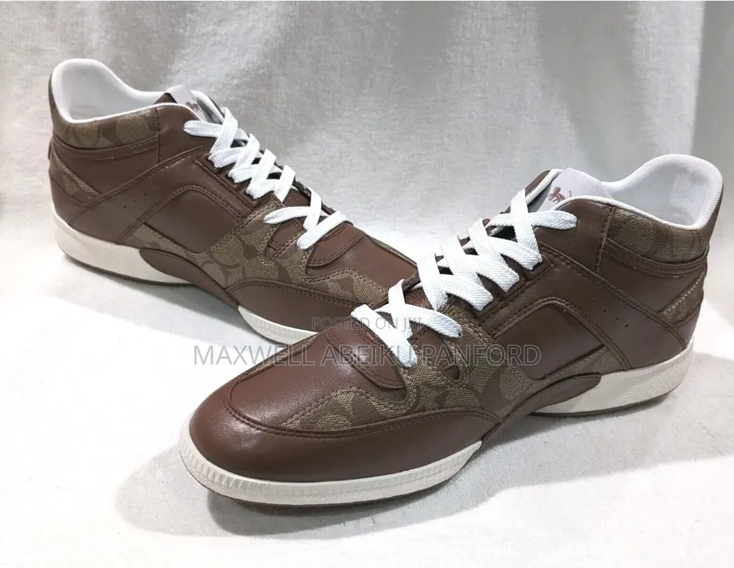 Coach Men's Saddle Leather Signature Sneakers