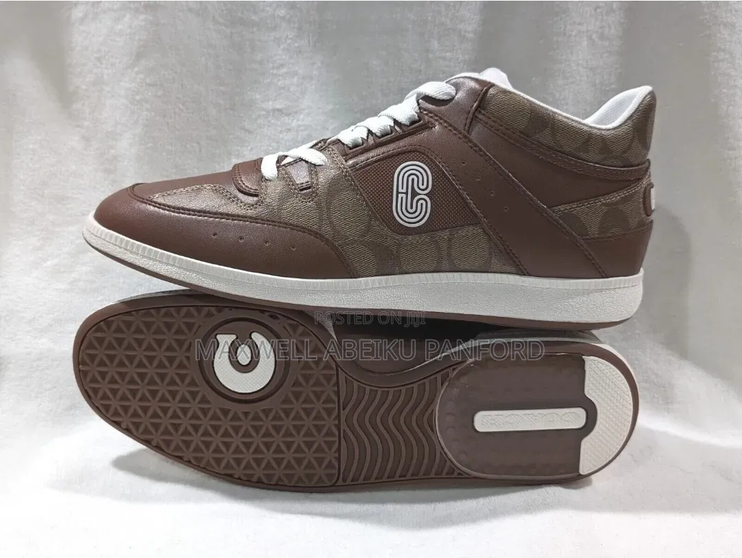 Coach Men's Saddle Leather Signature Sneakers