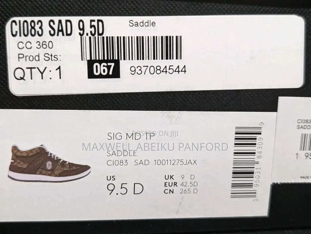 Coach Men's Saddle Leather Signature Sneakers