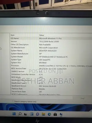 Laptop HP EliteBook 840 G7 16GB Intel Core i5 SSD 256GB
