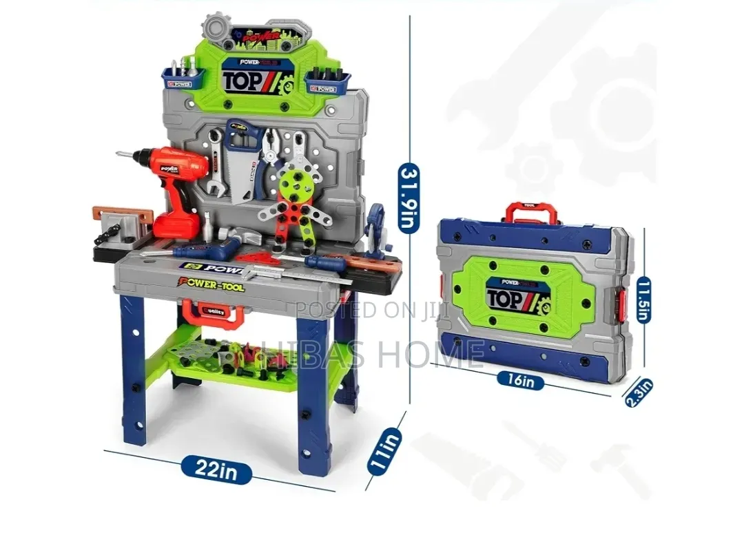 Kids Tool Bench Set With Electric Drill Tools,Construction Workbench