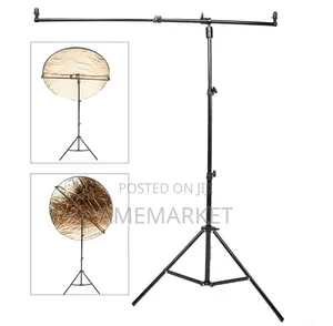 Photography Reflector Holder Stand With Adjustable Crossbar Bracket