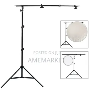 Photography Reflector Holder Stand With Adjustable Crossbar Bracket