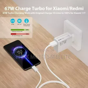 Original 67W Xiaomi Charger USB C Redmi Note 13,15,14 and More