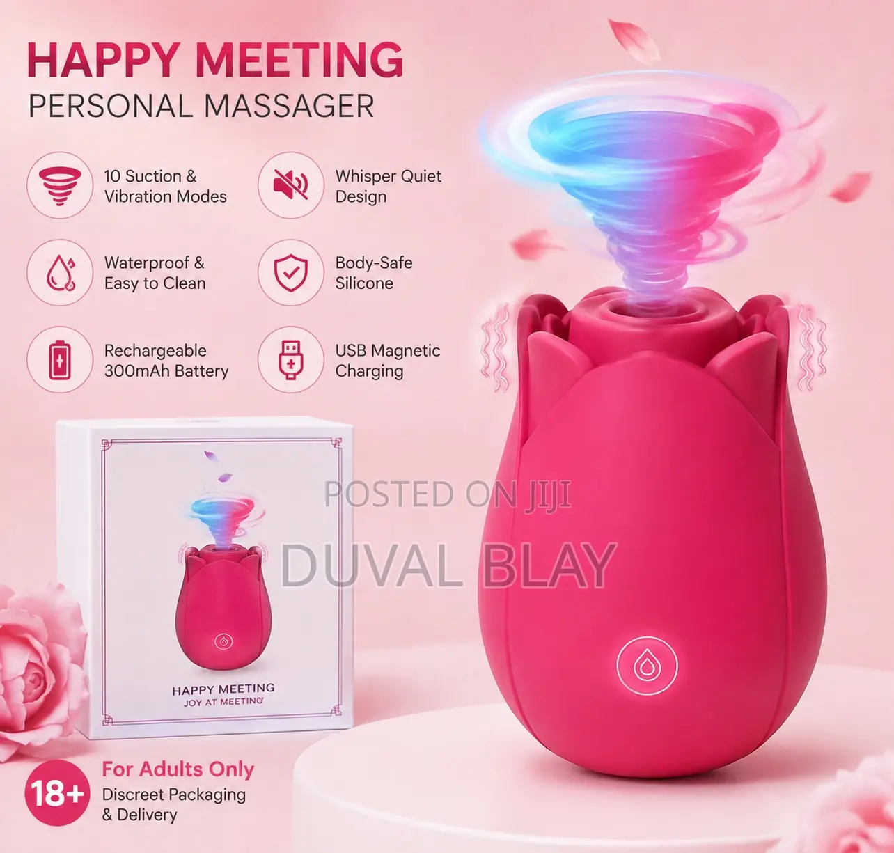 Rose Vibrator Vagina Clitoris Sucker