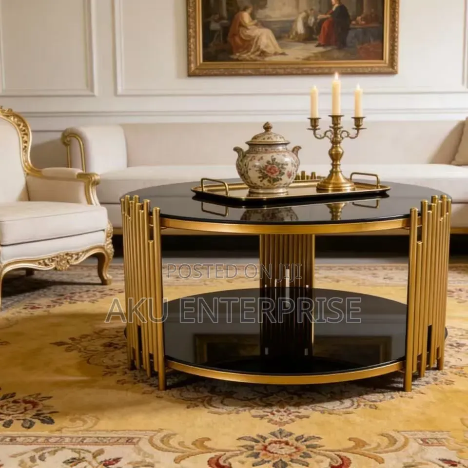Italian Light Luxury Tempered Glass Center Table Coffee Table
