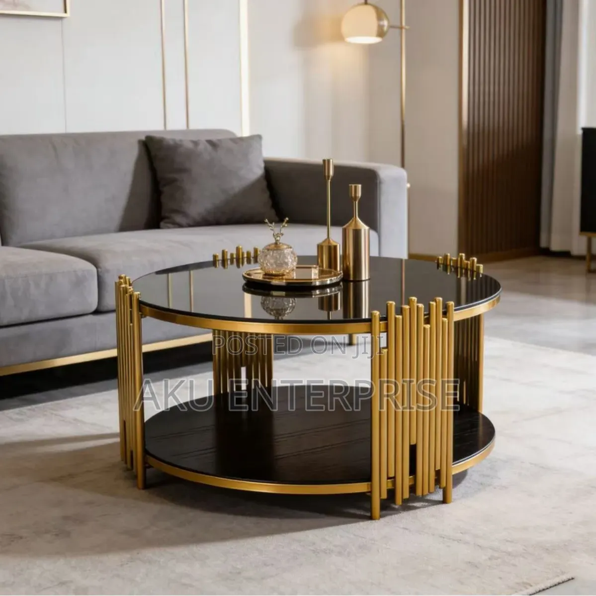 Italian Light Luxury Tempered Glass Center Table Coffee Table