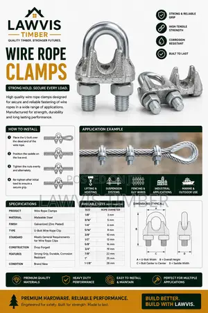 Galvanized Wire Rope Clamp | Wire Cable Clip | Secure