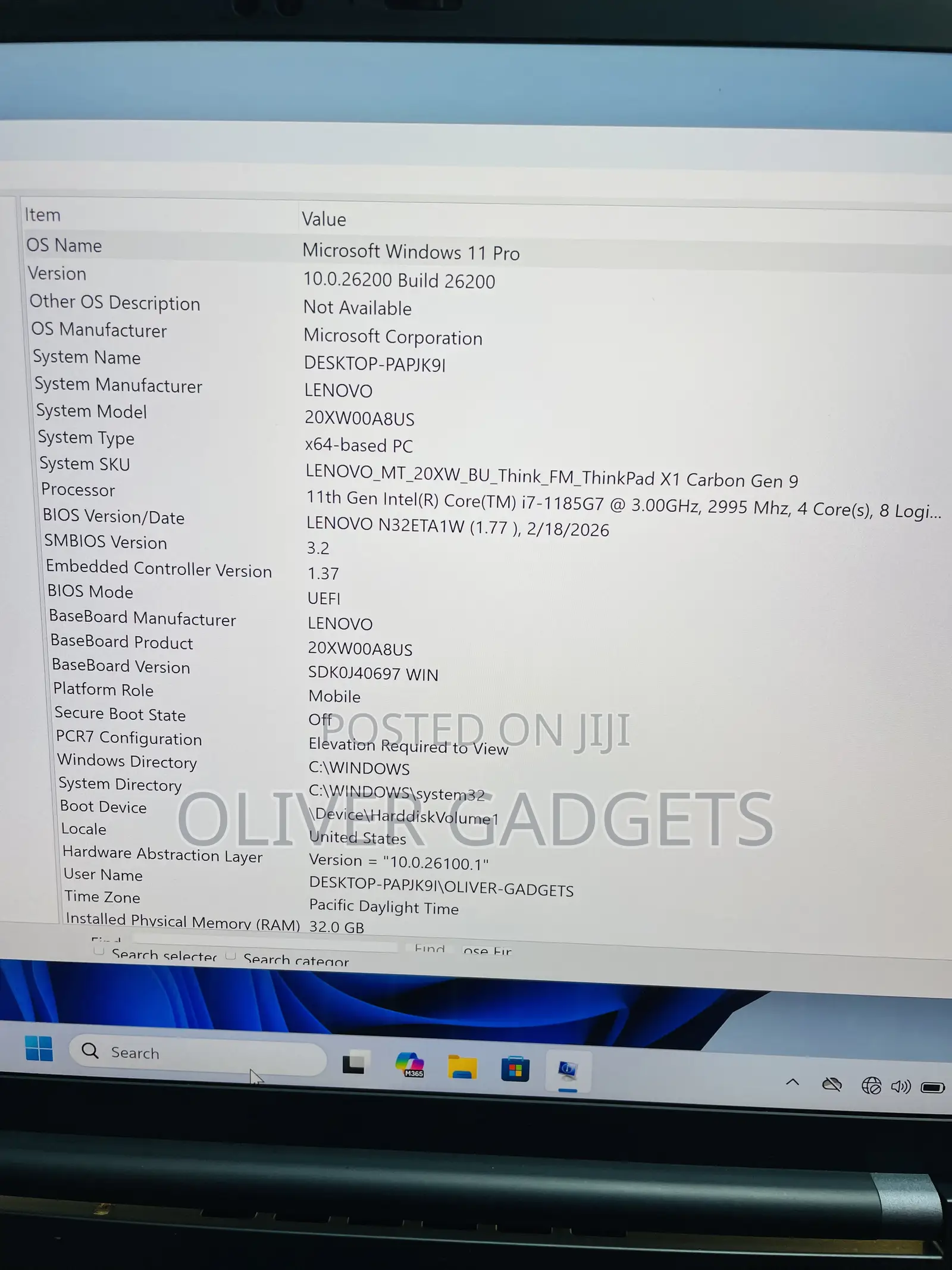 Laptop Lenovo ThinkPad X1 Carbon 32GB Intel Core i7 SSD 1T
