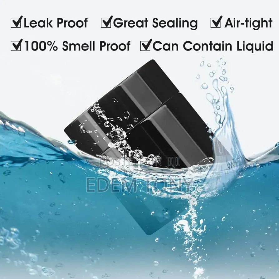 10g Thick Black UV Protection Small Glass Jars With Lids 10ml -12pcs