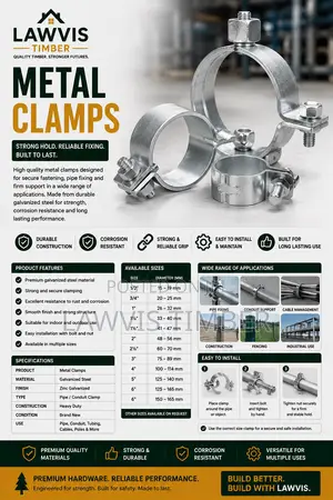 Heavy-Duty Metal Pipe Clamp