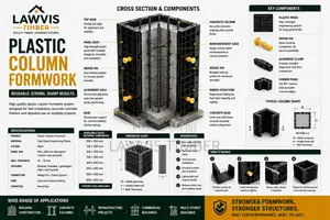 Reusable Plastic Column Formwork | Modular Concrete Column Mould