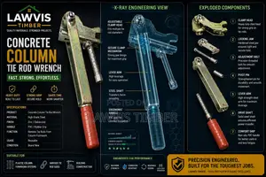 Concrete Column Tie Rod Wrench Formwork Wrench Heavy-Duty Steel Tool