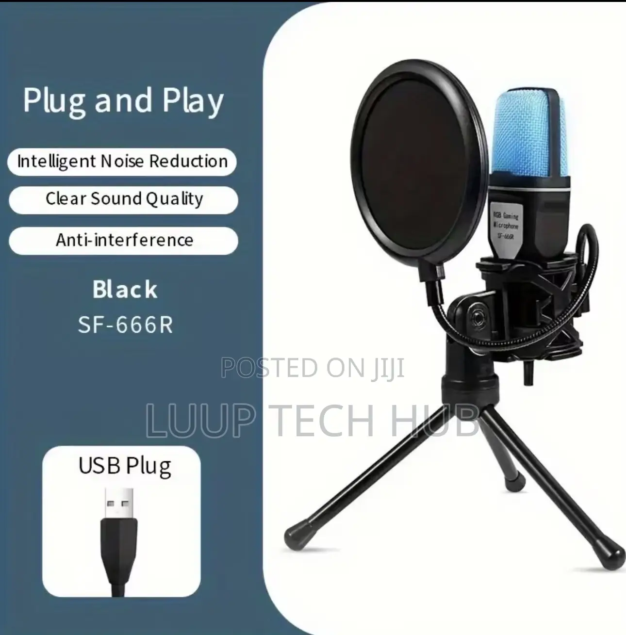 USB Microphone With RGB Light