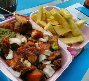 Fried Yam and Pork