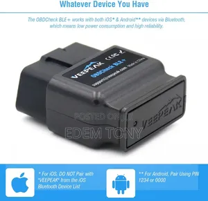 Veepeak OBDCheck BLE, a Bluetooth Low Energy OBD-II