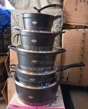 5 Set Uakeen Granite Nonstick Cookware