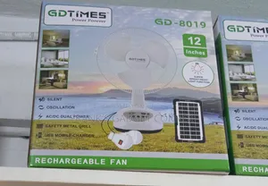 12" Rechargeable Solar Fan