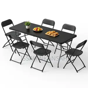 Black Folding Table and Chairs