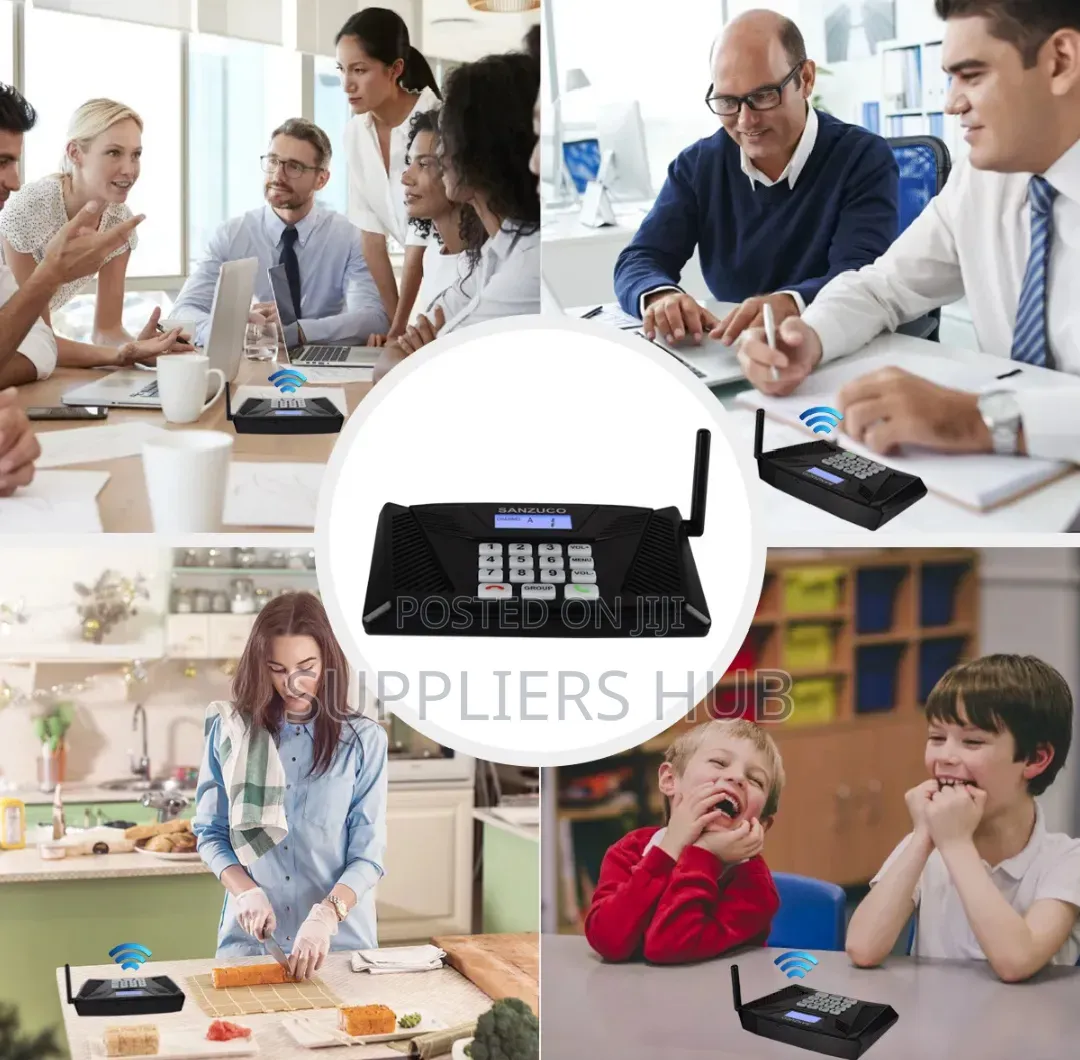 4pack Full-Duplex Wireless Intercom System for Home/Hotels/Offices