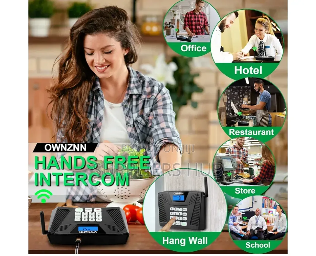 4pack Full-Duplex Wireless Intercom System for Home/Hotels/Offices