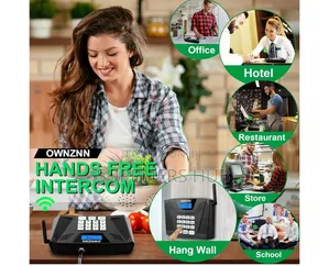 4pack Full-Duplex Wireless Intercom System for Home/Hotels/Offices