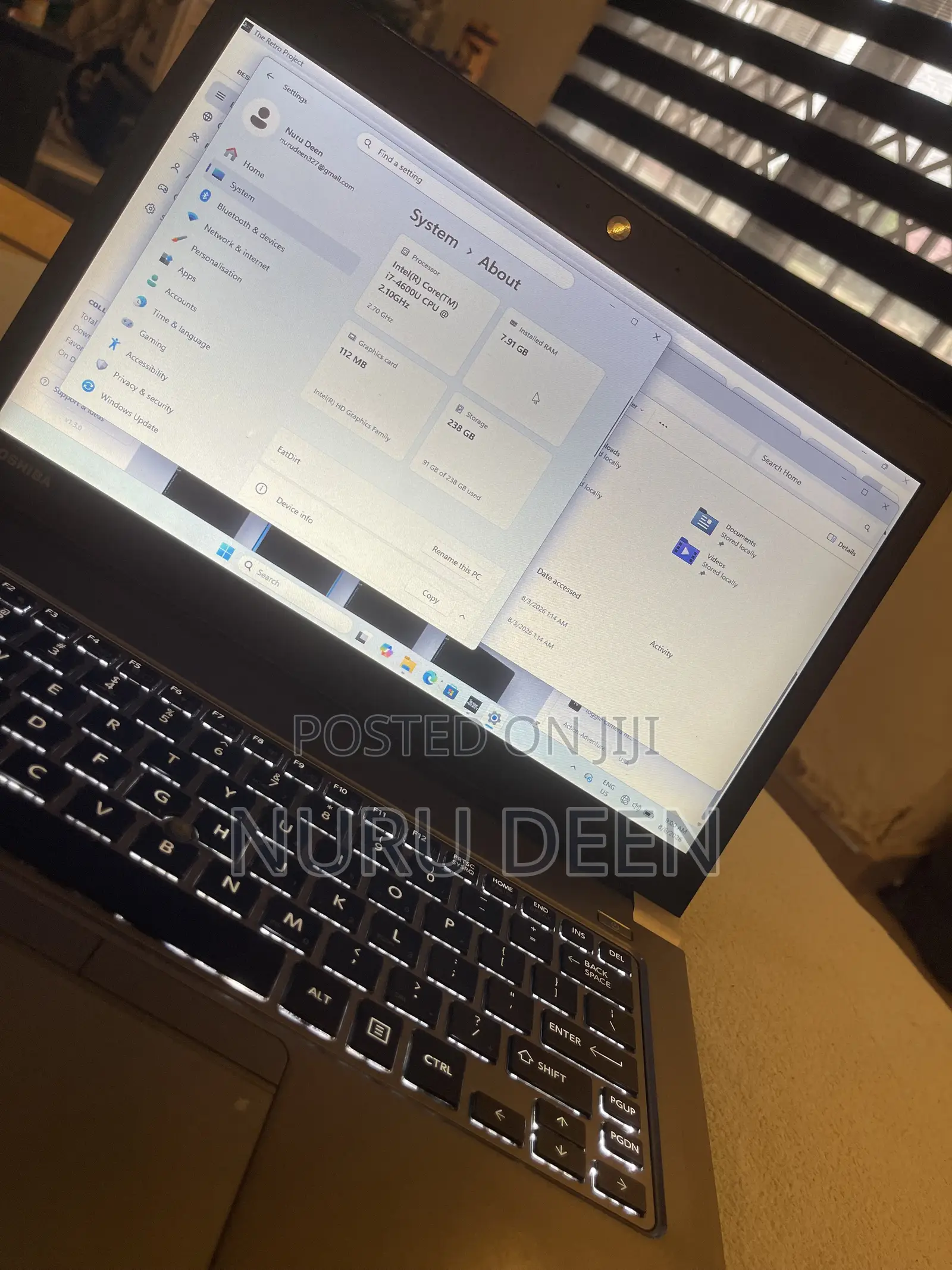 Laptop Toshiba Portege Z30 8GB Intel Core i7 SSD 256GB