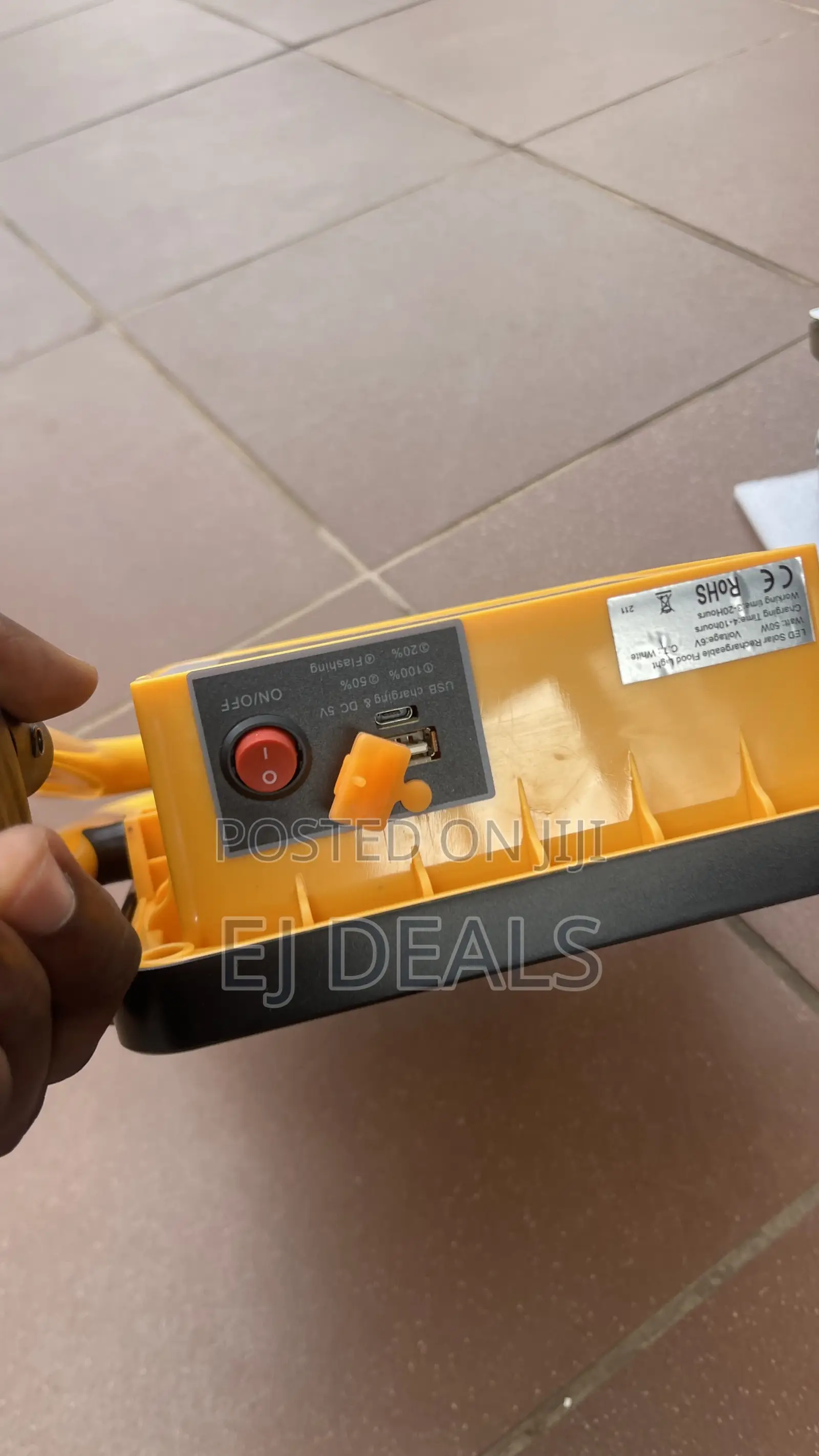 Rechargeable Worklight/Floodlight With Solar and Power Bank 50W