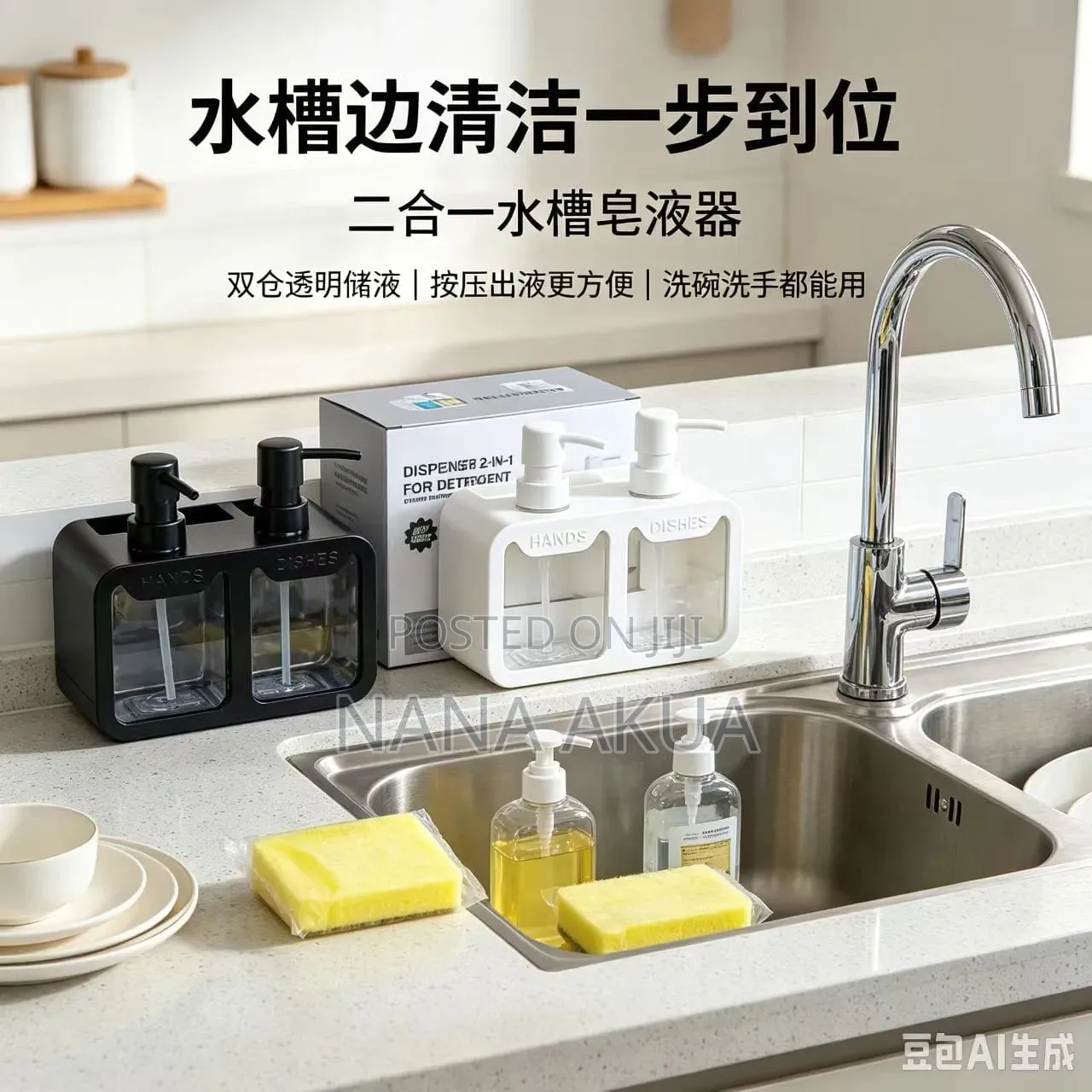 2 in 1 Soap Dispenser