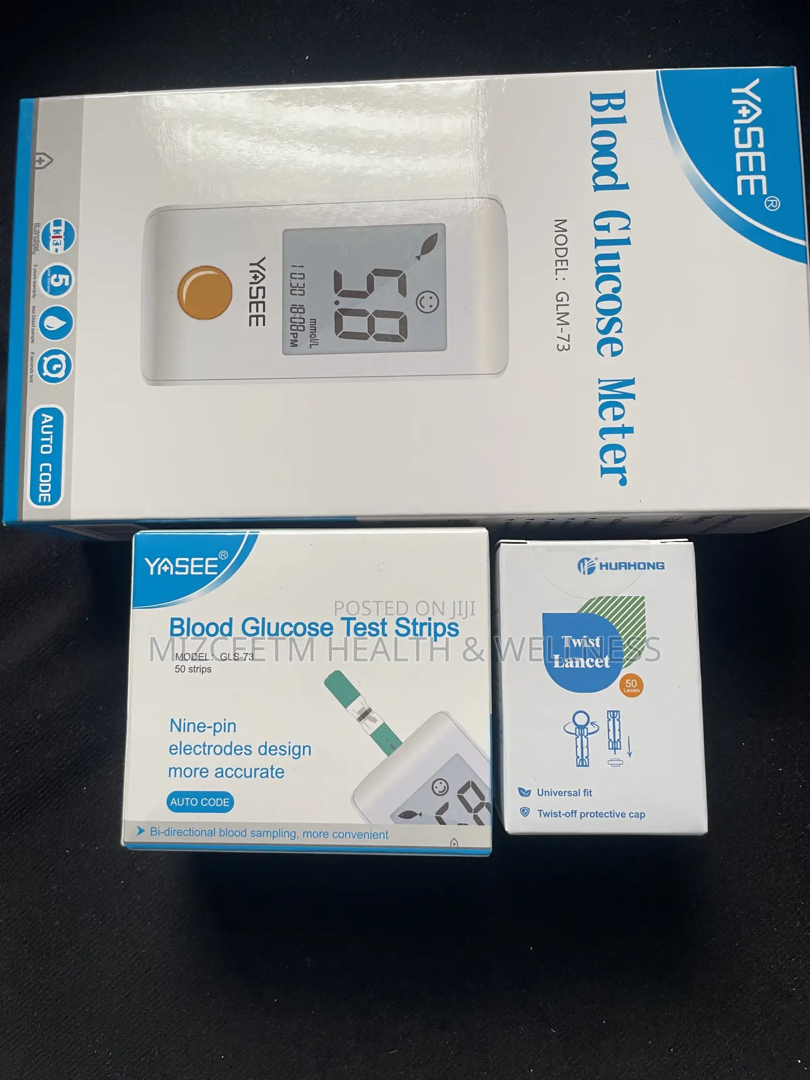 Blood Glucose Meter With 50 Test Strips