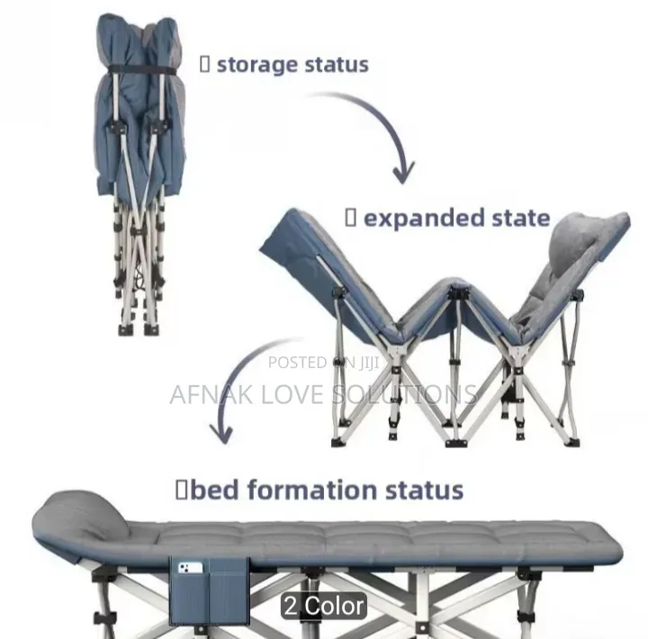 Foldable Camping Bed With Cotton Pad