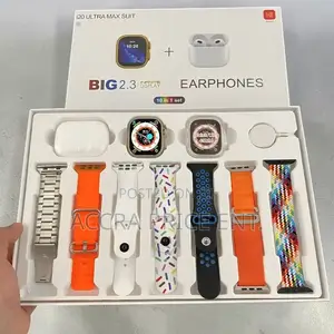 I20 Ultra Max Smart Watch With 7 Straps + FREE Earbuds