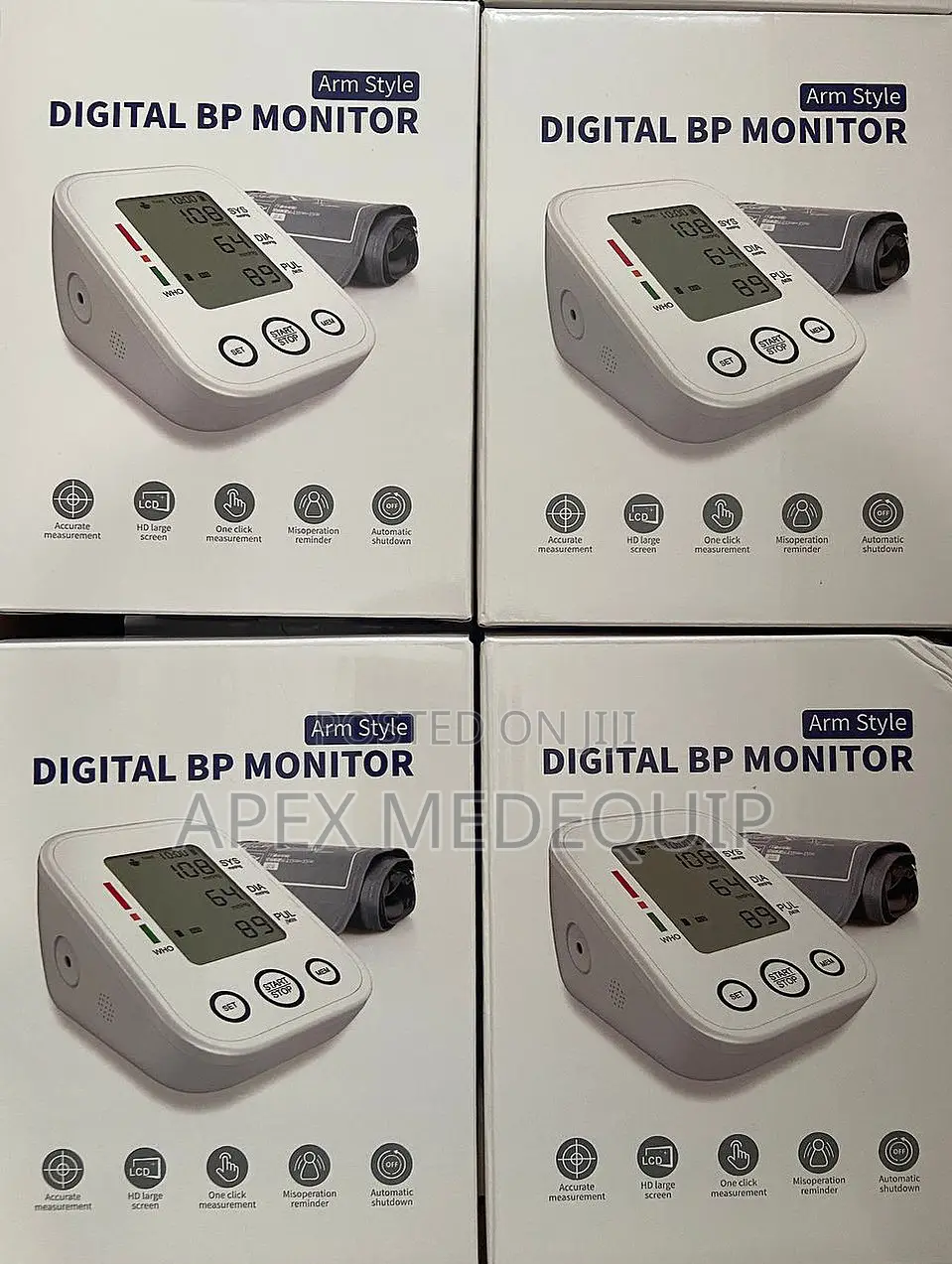 Blood Pressure Monitor With Big Cuff Size + Voice Function