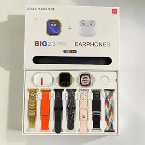 I20 Ultra Max Smart Watch With 7 Straps + FREE Earbuds (878878