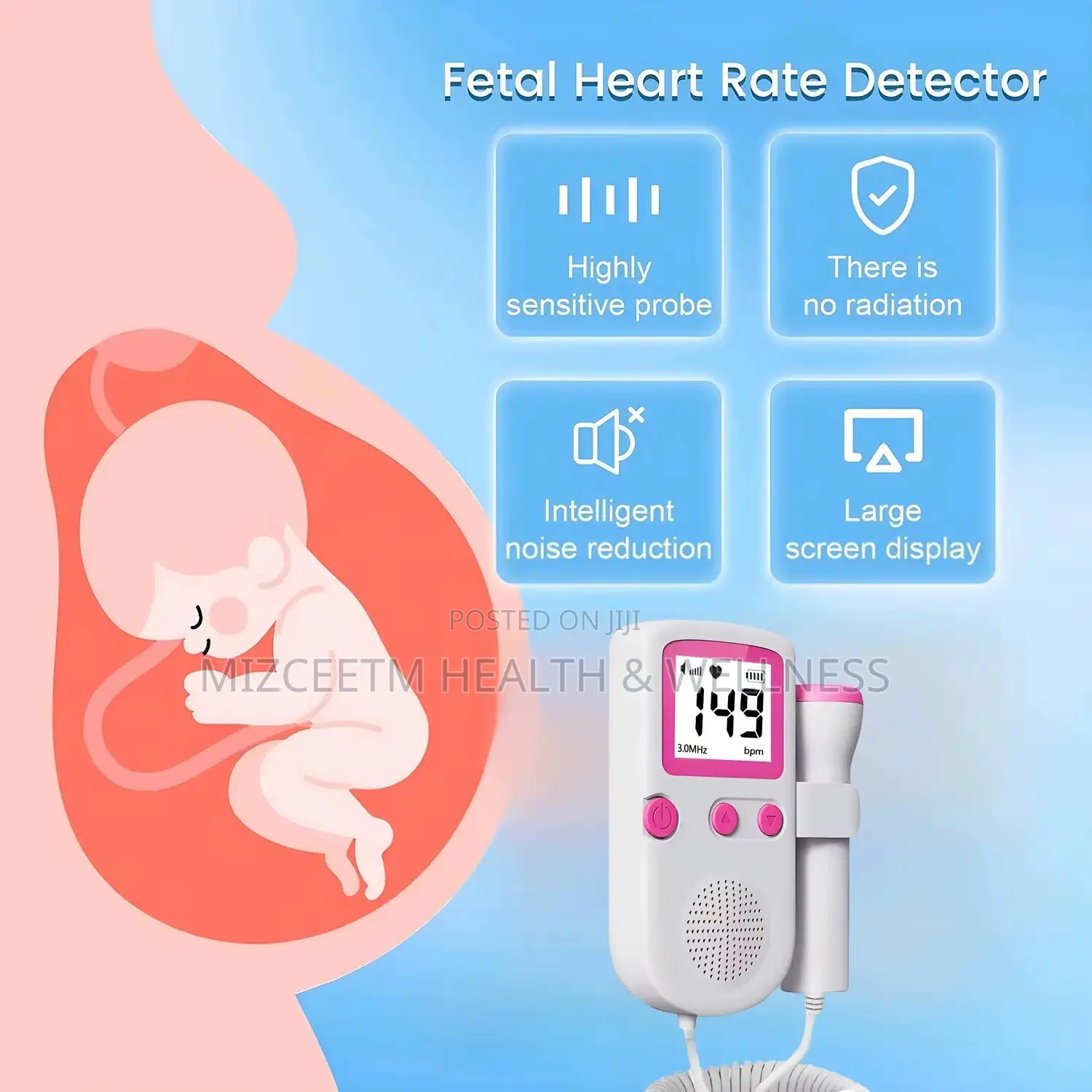 Fetal Doppler With Couplant/ Ultrasound Coupling Gel