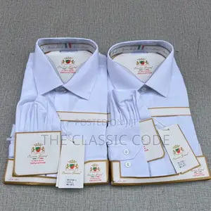 Courtice Jimmy Plain White Long Sleeved Shirts
