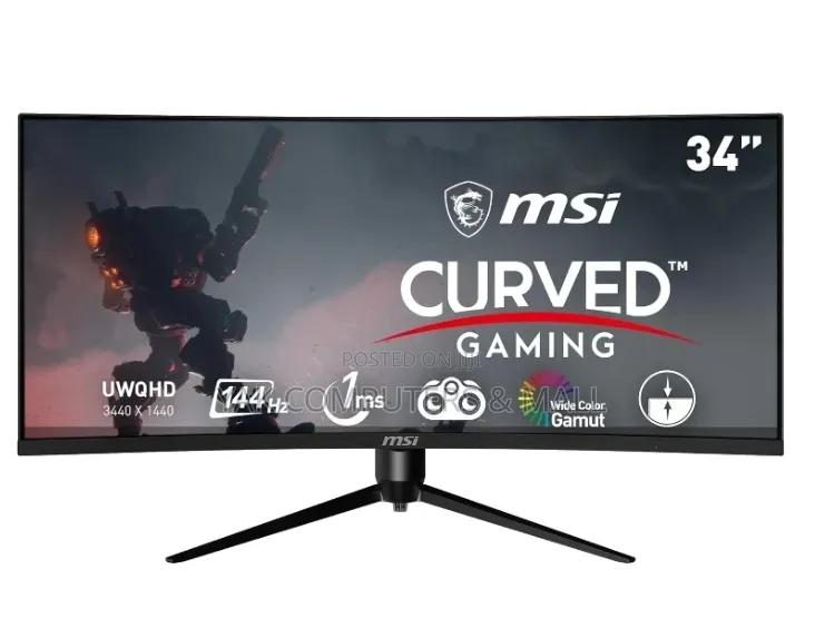 34 Inch Resolution With 144hz MSI Optix Gaming and Graphics Monitor
