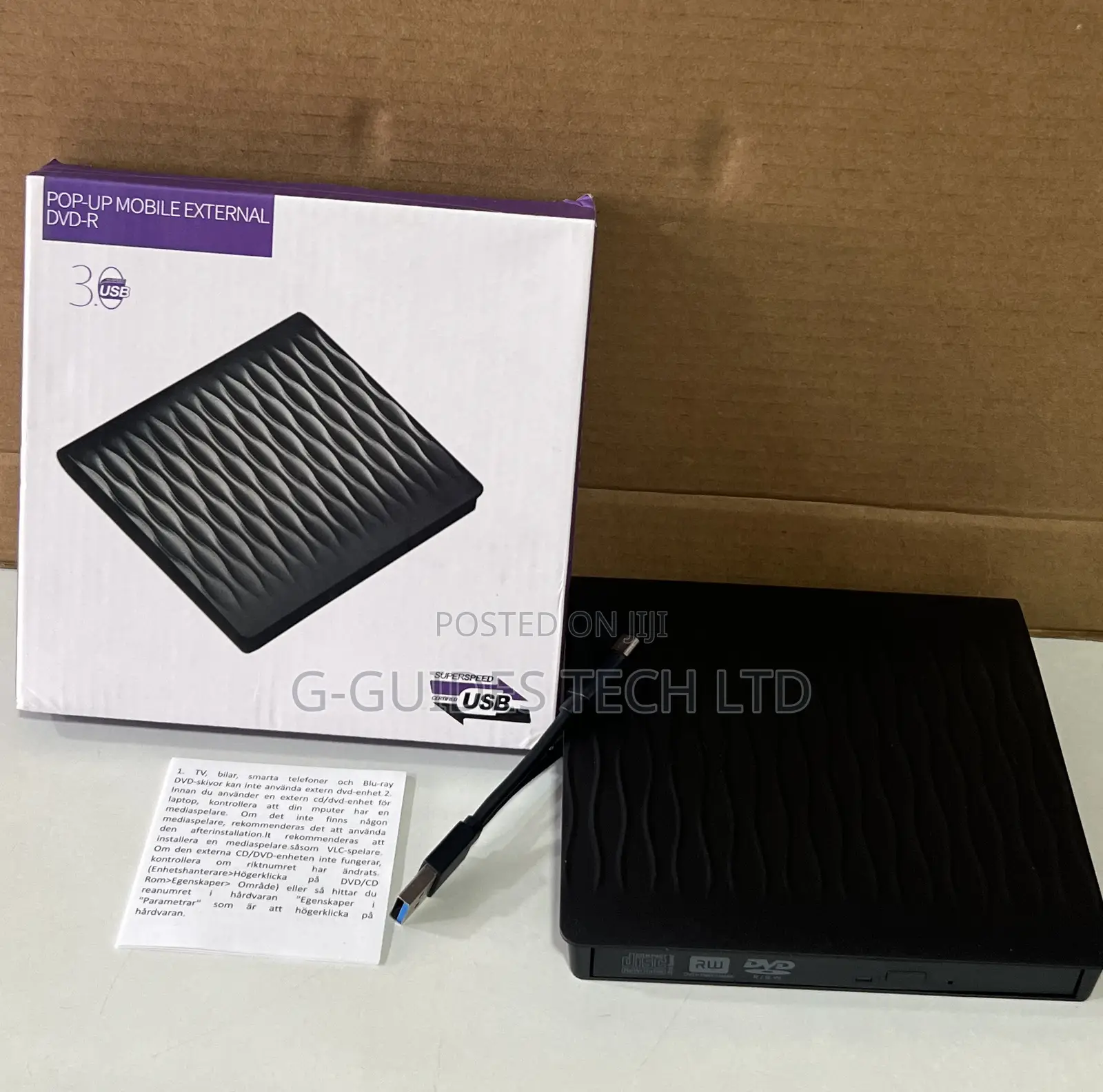 Pop-Up Mobile External DVD-Writer Drive Type-C