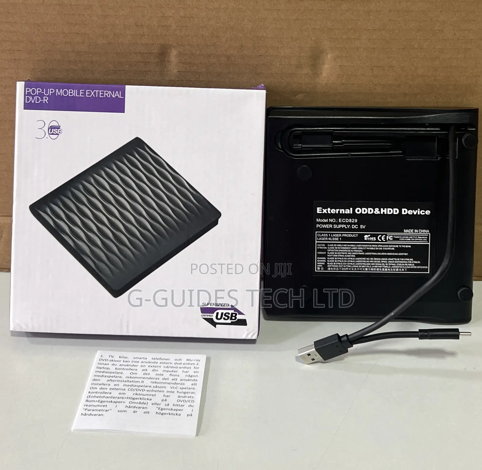 Pop-Up Mobile External DVD-Writer Drive Type-C