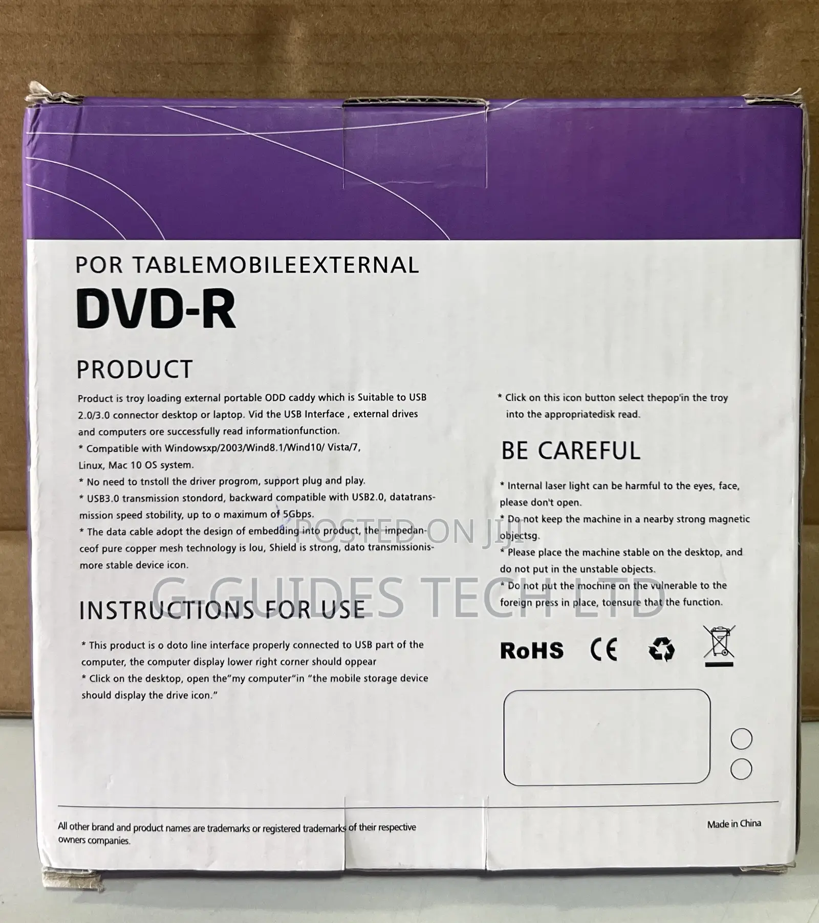 Pop-Up Mobile External DVD-Writer Drive Type-C