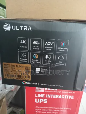 Ultra Aov 4G Solar Camera With Siren Alaram